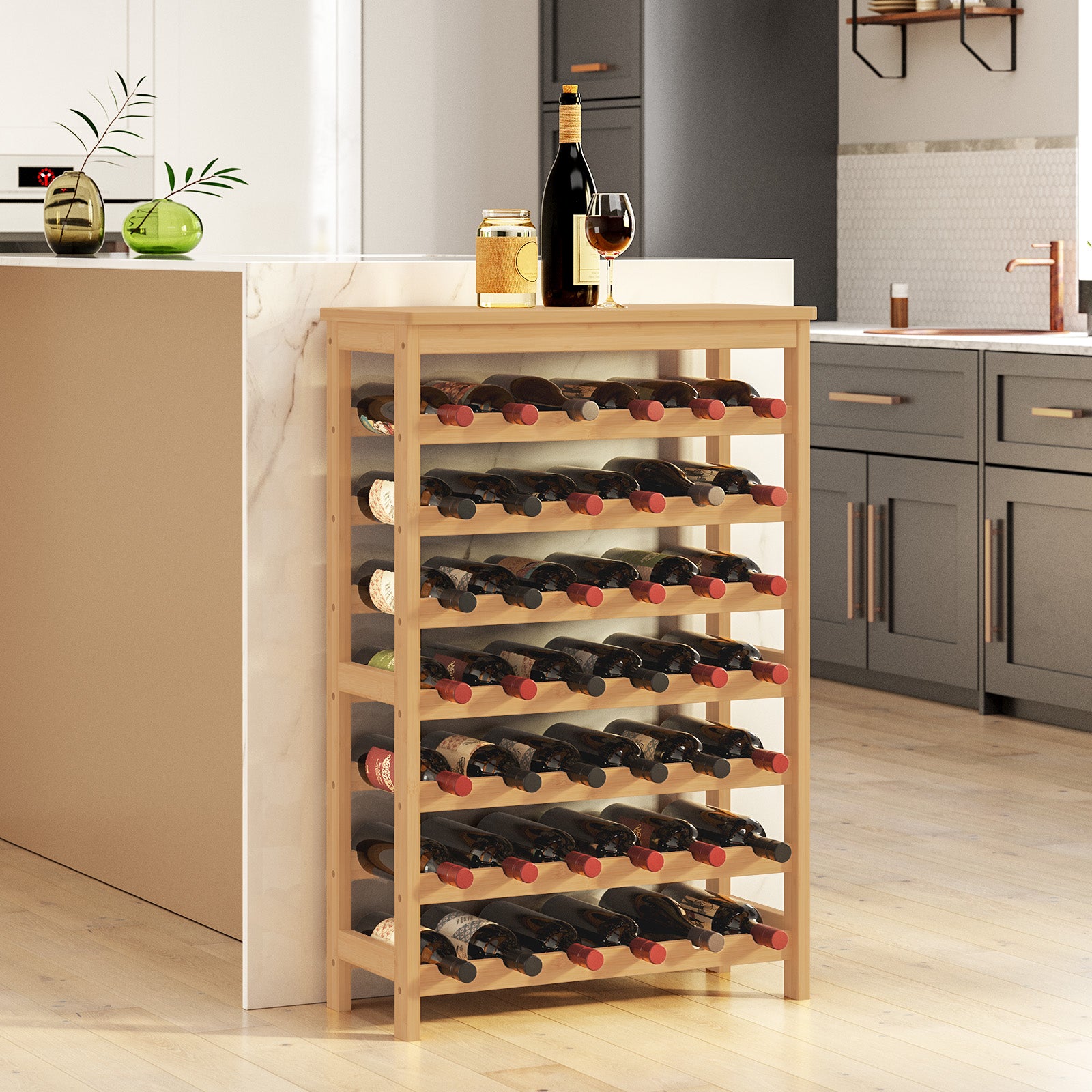 Weinregal 7 Ebenen für bis zu 42 Flaschen