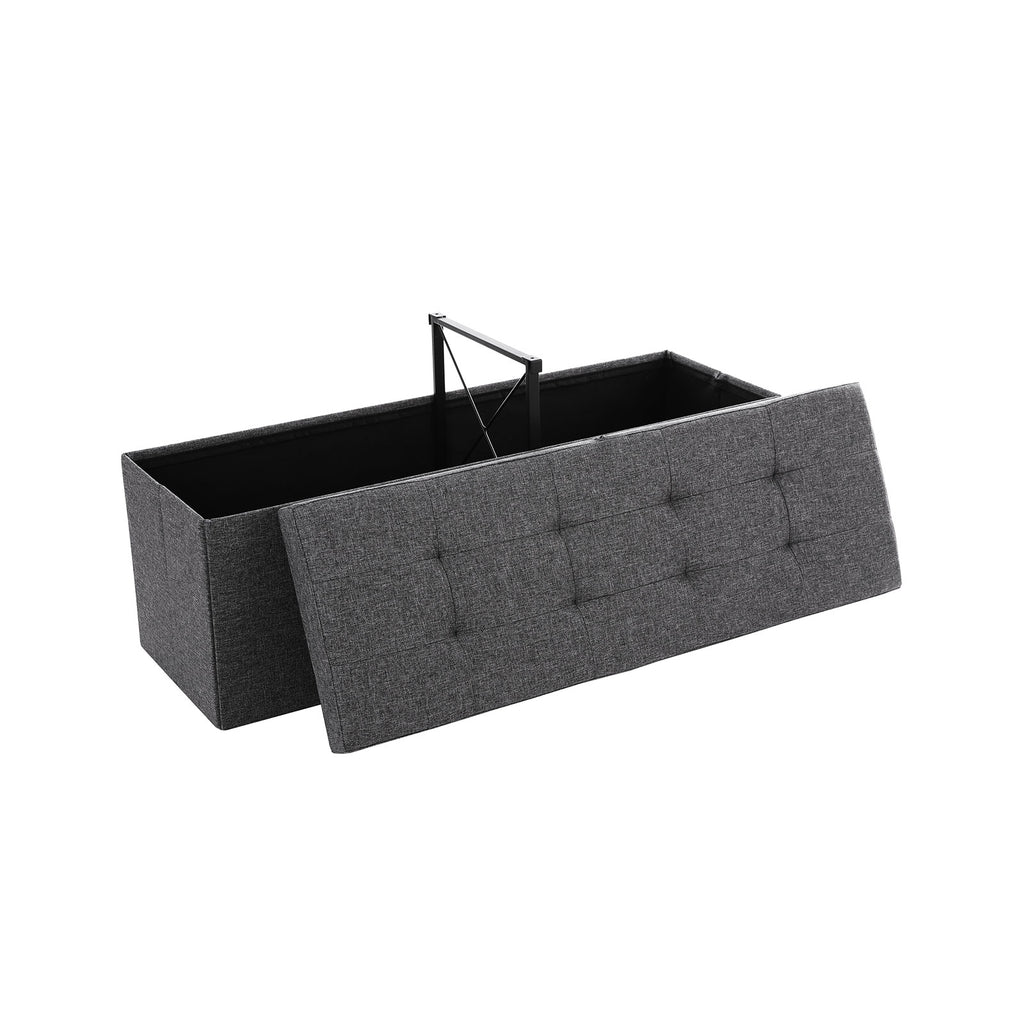 Sitzbank mit Klappdeckel 110 cm Dunkelgrau