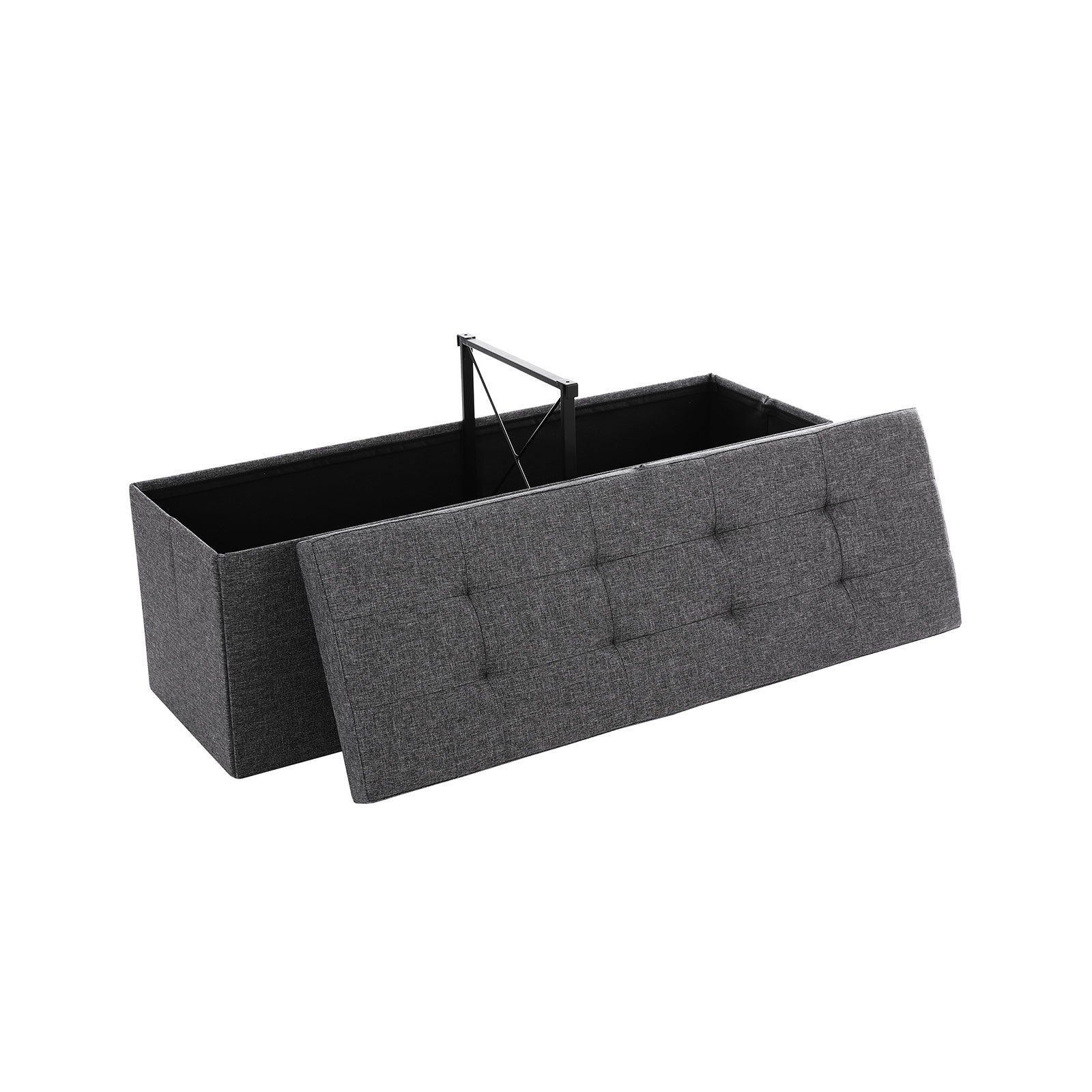 Sitzbank mit Klappdeckel 110 cm Dunkelgrau