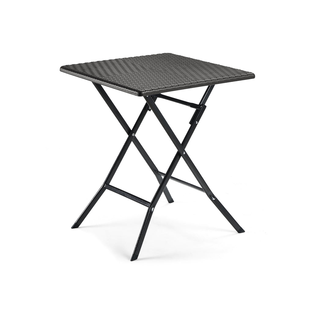 Klapptisch Polyrattan Dunkelbraun