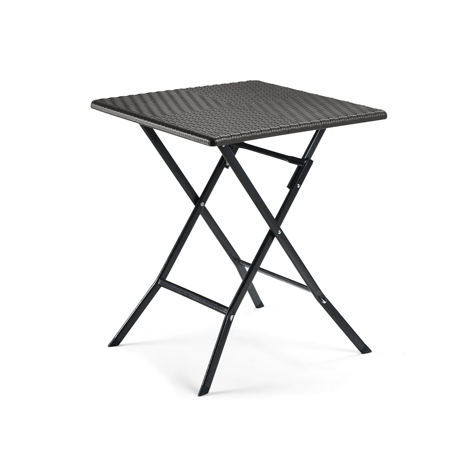 Klapptisch Polyrattan Dunkelbraun