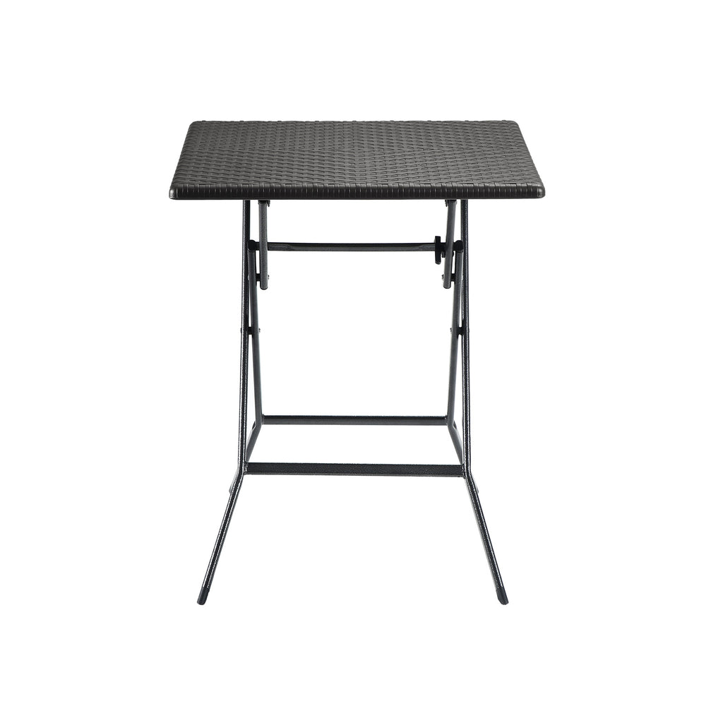 Klapptisch Polyrattan Dunkelbraun