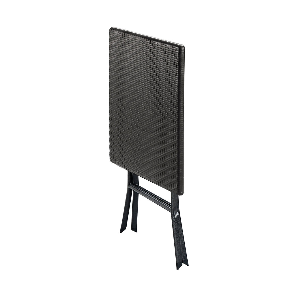 Klapptisch Polyrattan Dunkelbraun