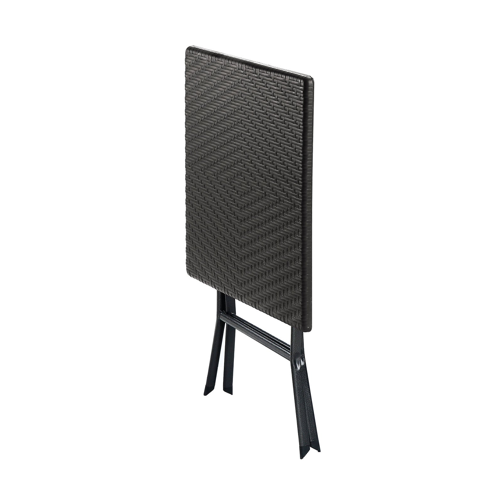 Klapptisch Polyrattan Dunkelbraun
