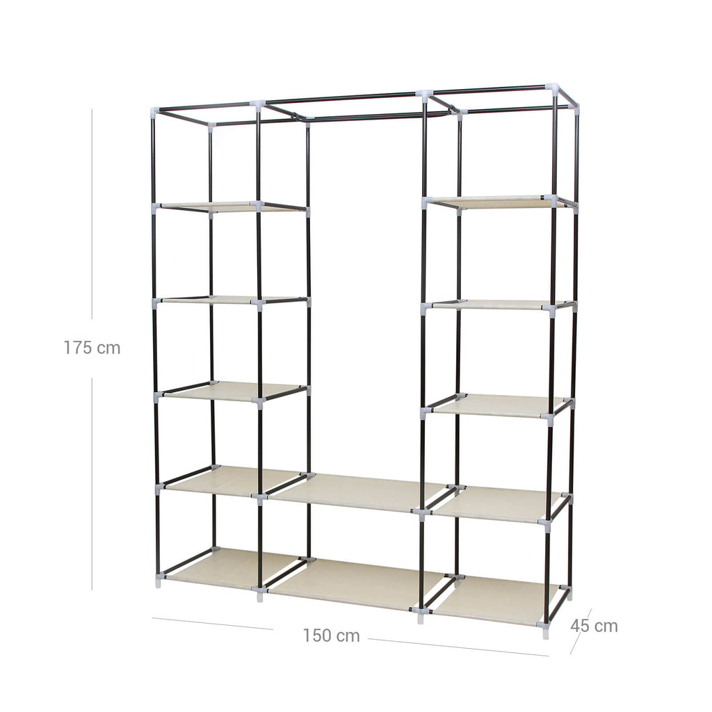 Kleiderschrank 175 x 150 cm Beige