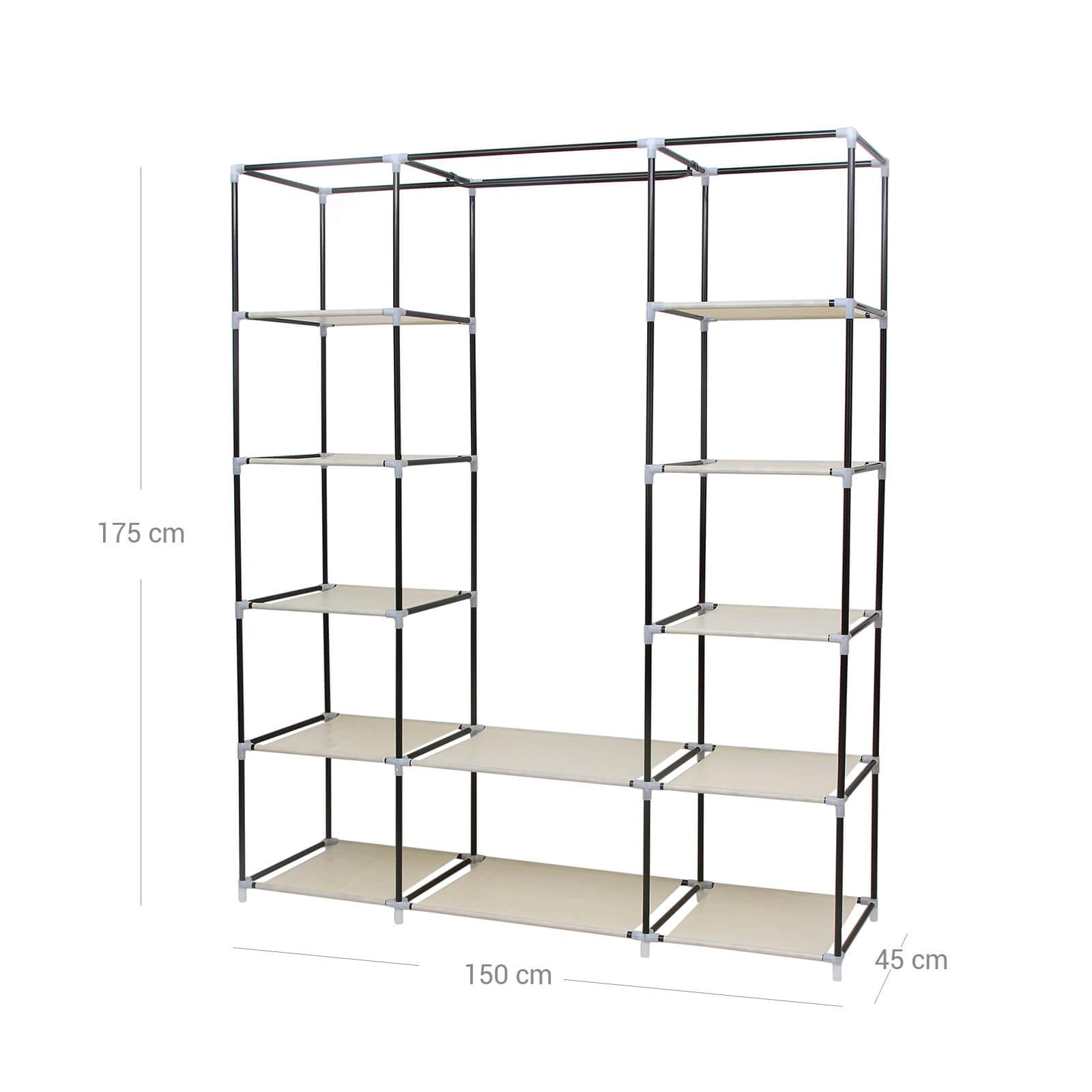 Kleiderschrank 175 x 150 cm Beige