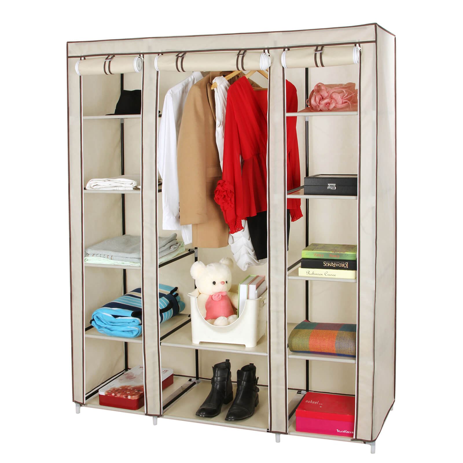 Kleiderschrank 175 x 150 cm Beige