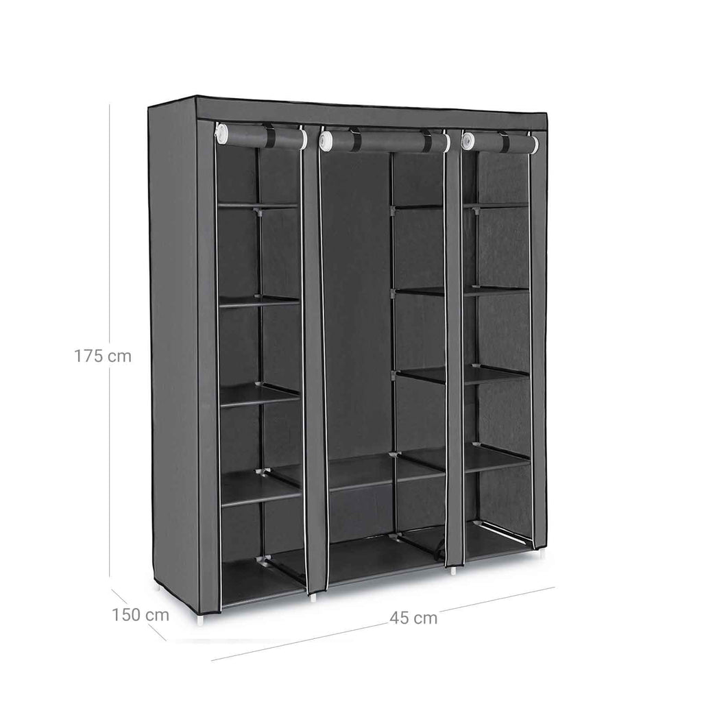 Kleiderschrank 175 x 150 cm Grau