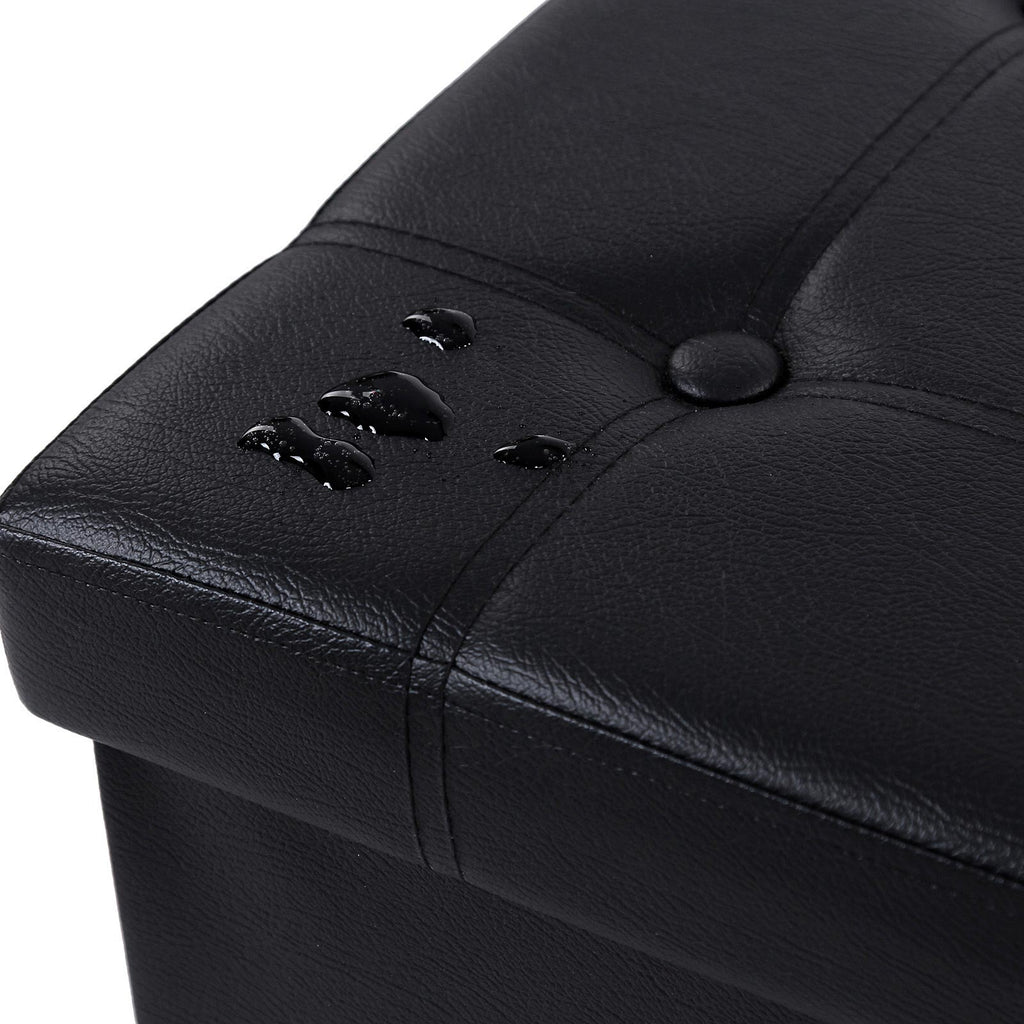 Kleiner Sitzwürfel  Kunstleder Schwarz