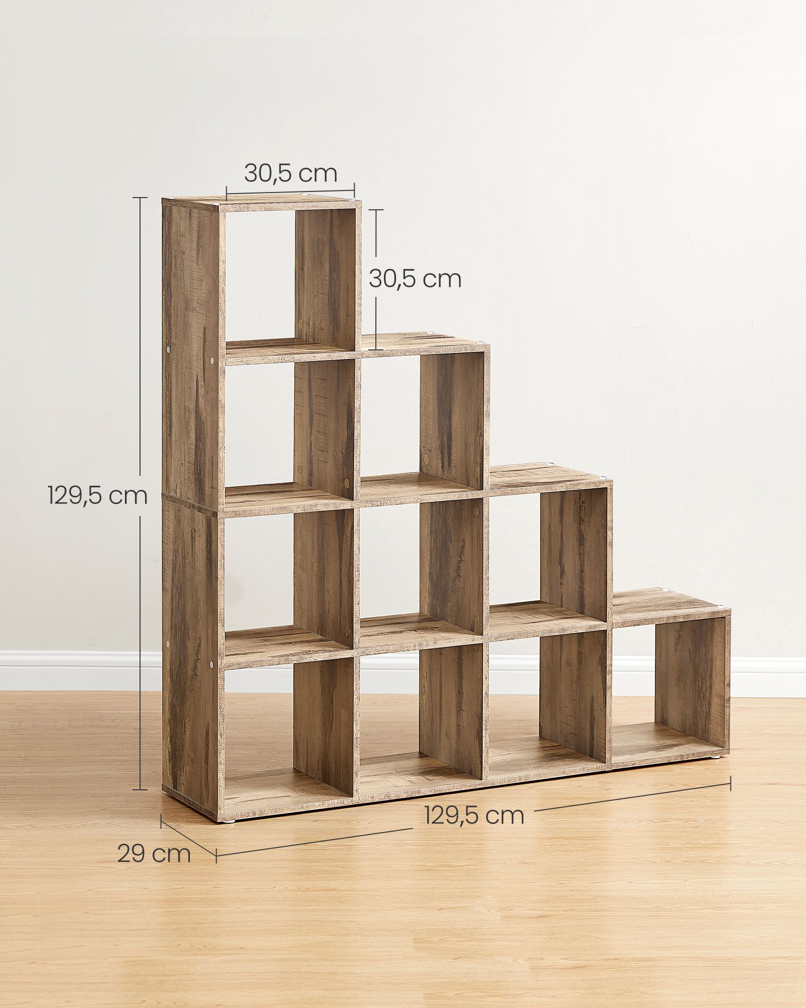 Bücherregal mit 10 Fächern