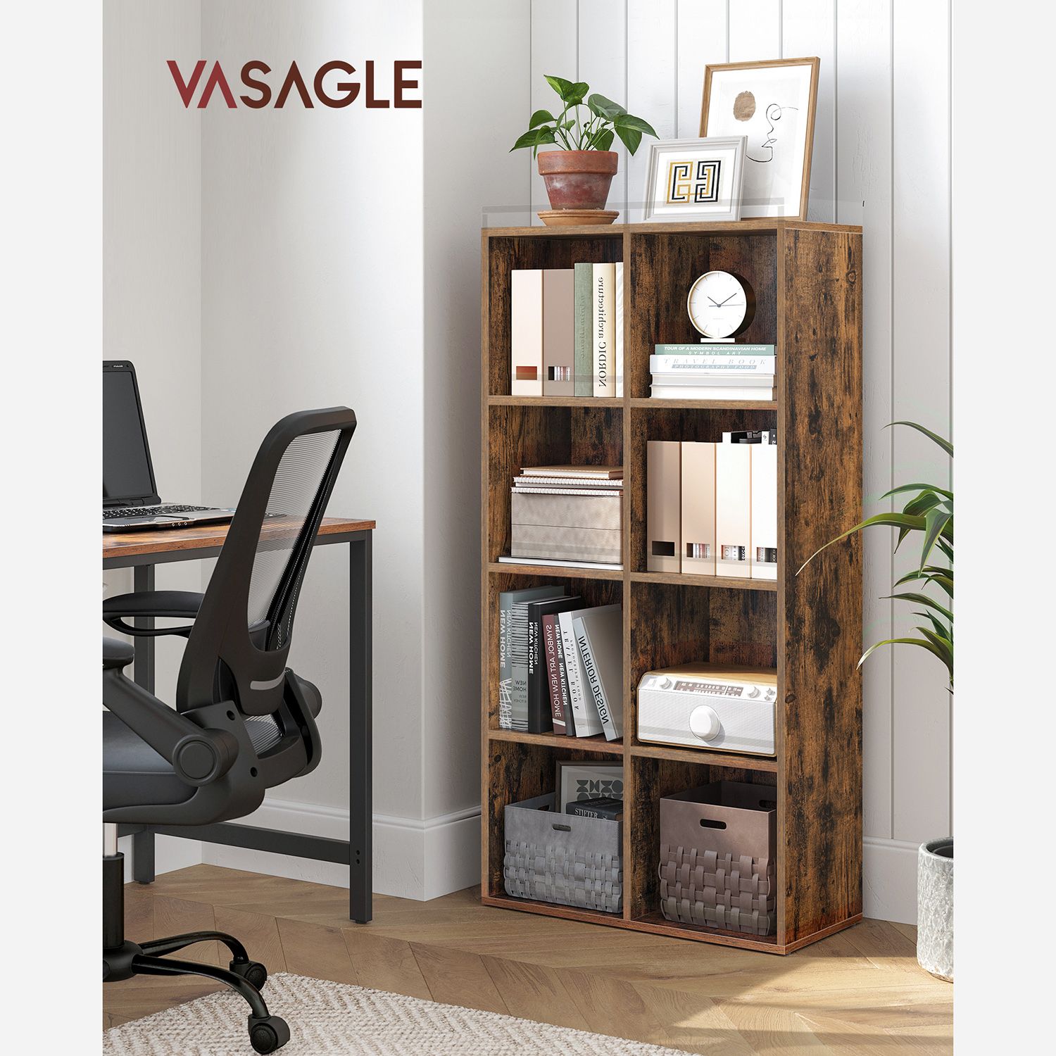 Bücherregal mit 8 Fächern