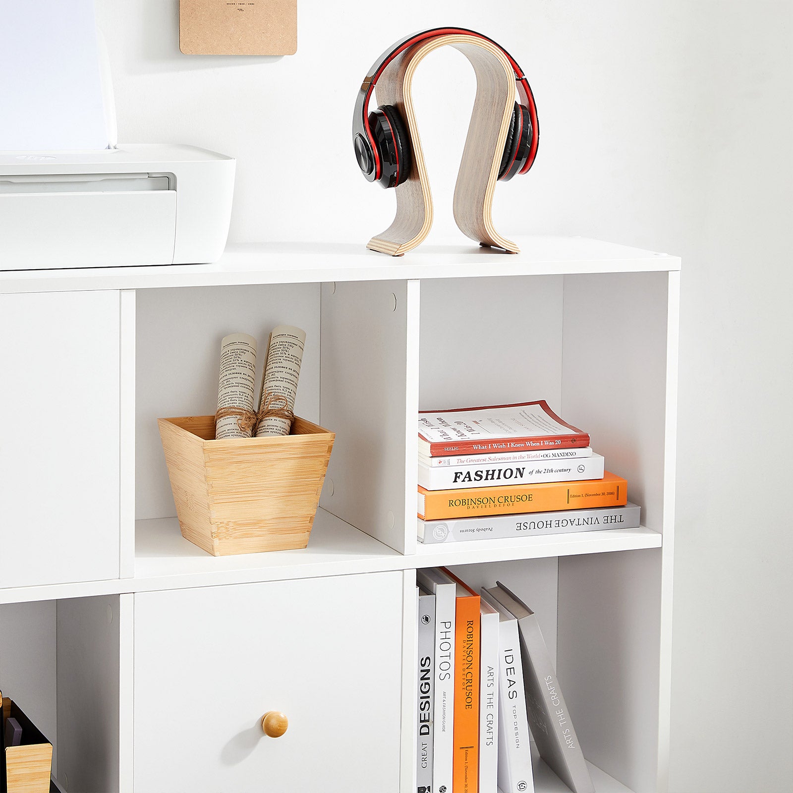 Bücherregal mit Türen Weiß