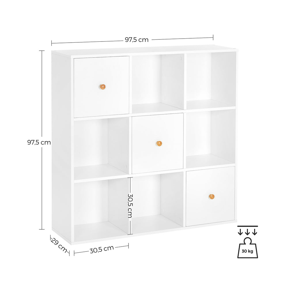 Bücherregal mit Türen Weiß