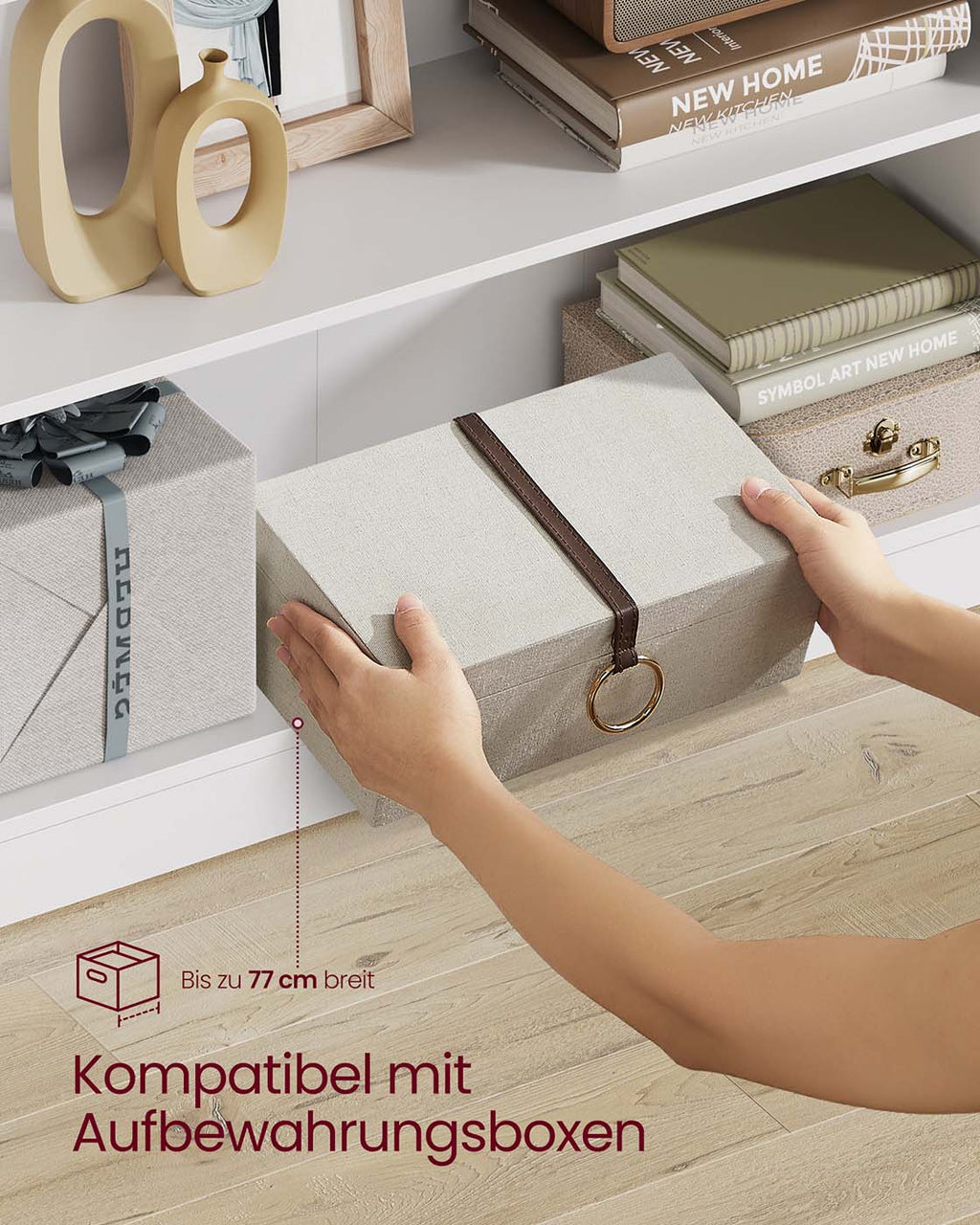 Bücherregal mit 3 Ebenen skandinavischer Stil