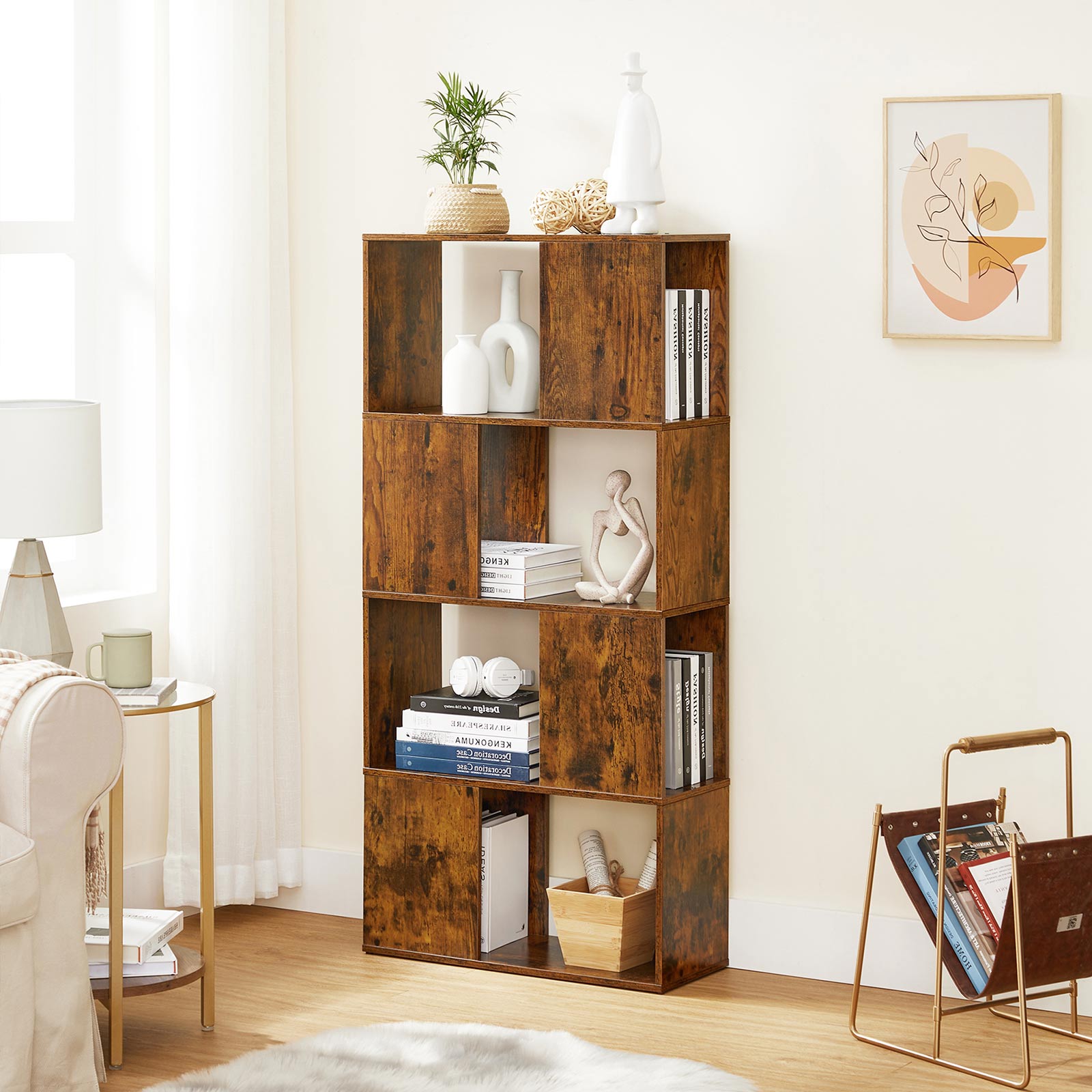 Bücherregal vintagebraun