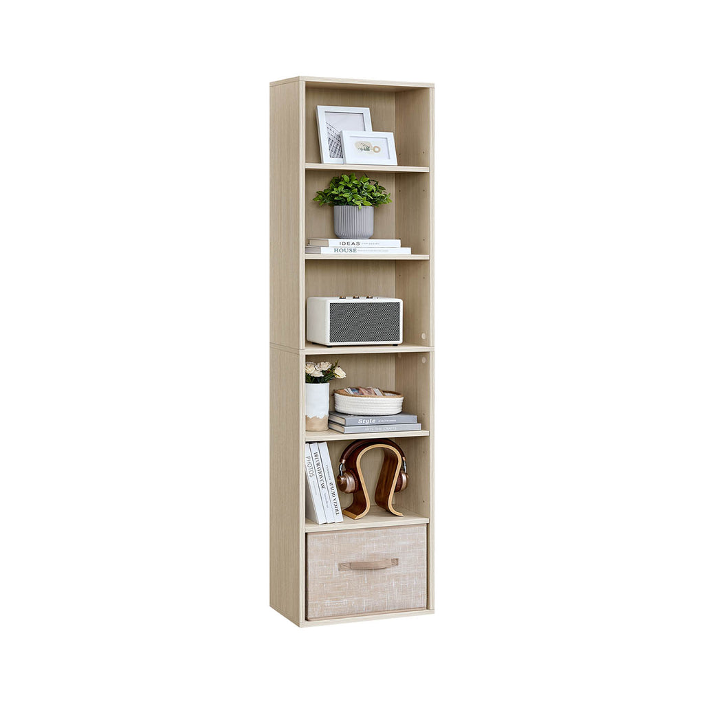6-stöckiges Standregal 24 x 40 x 178,5 cm naturbeige