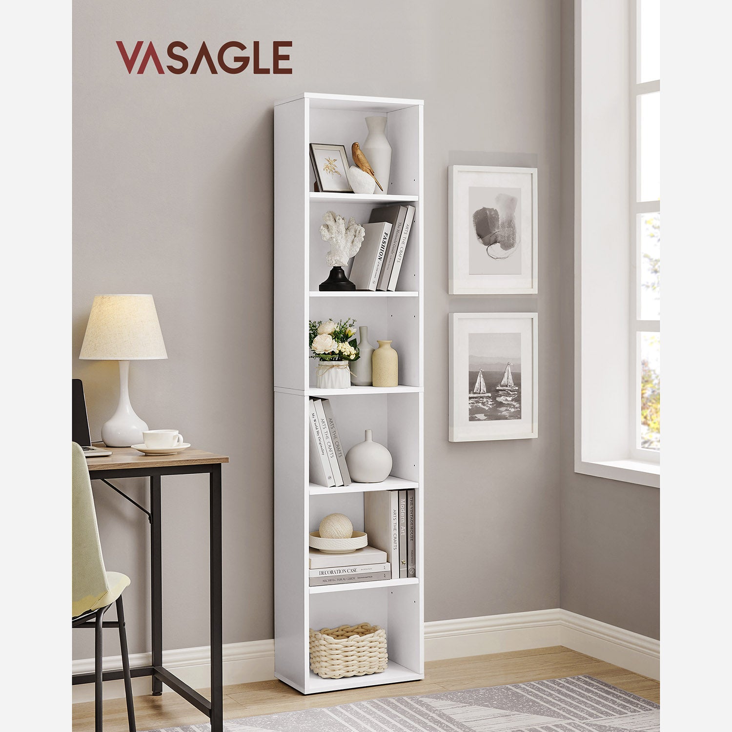 Bücherregal mit 6 Fächern