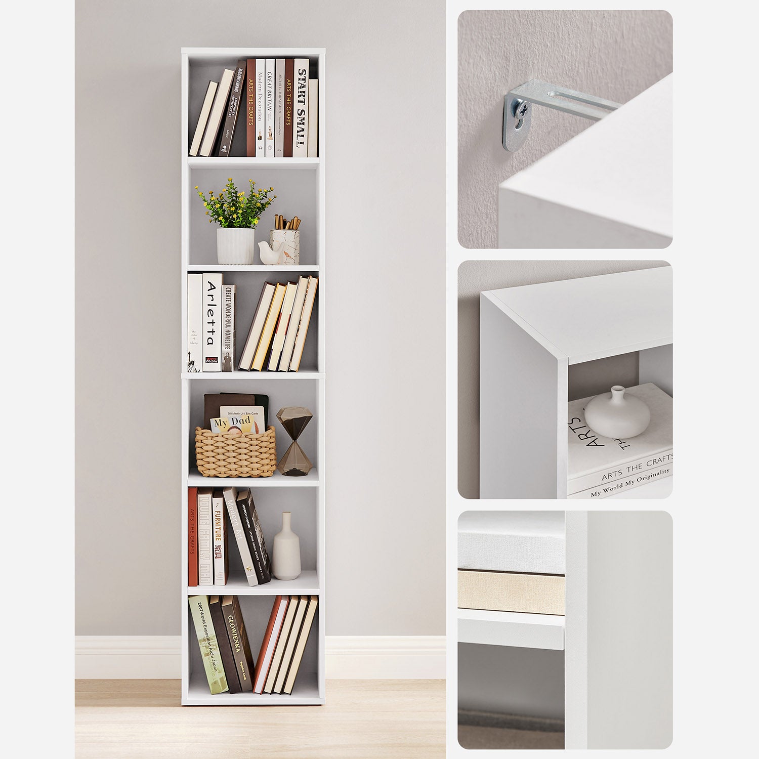 Bücherregal mit 6 Fächern
