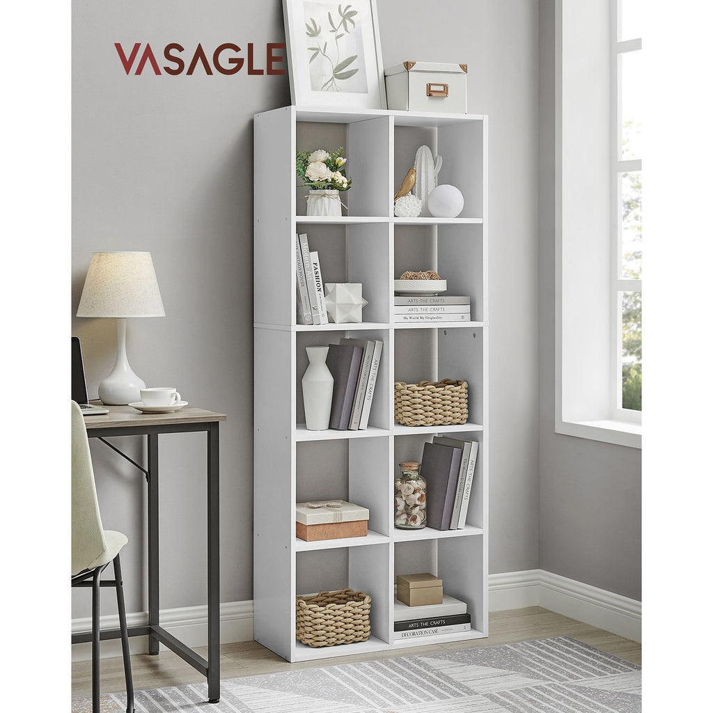 Bücherregal mit 10 Fächern