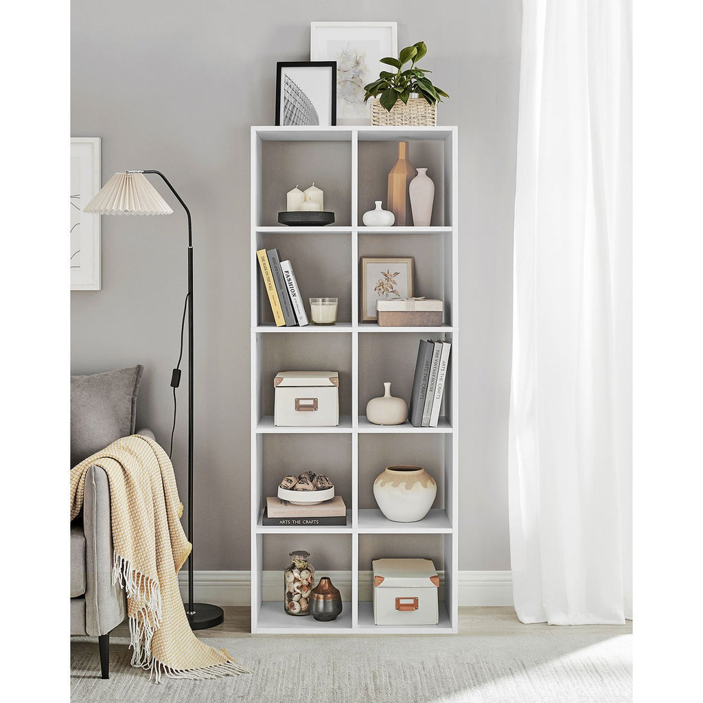 Bücherregal mit 10 Fächern