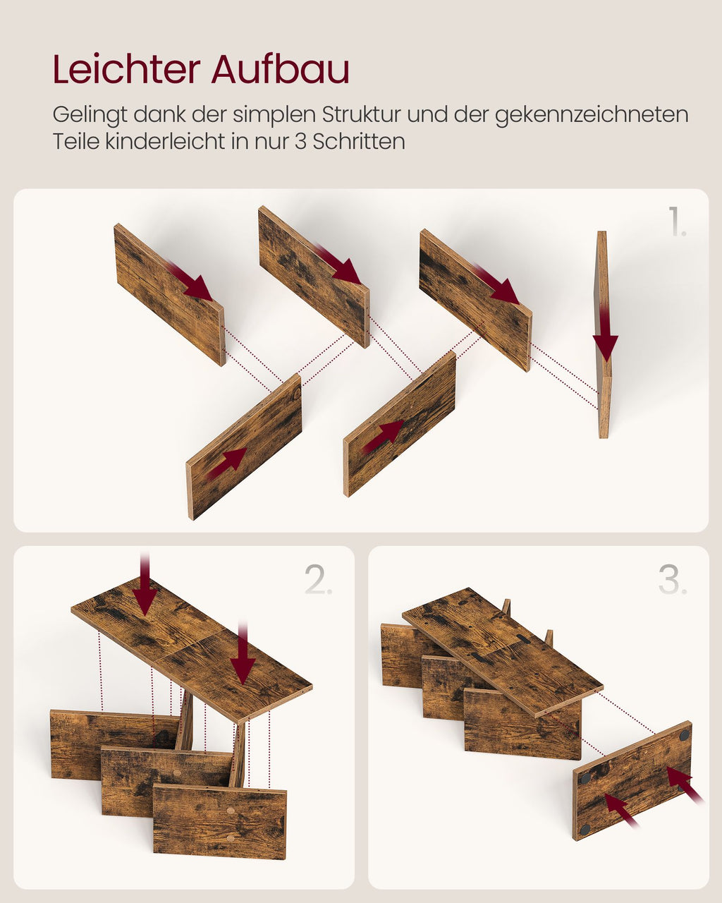 Bücherregal Baumform platzsparend vintagebraun