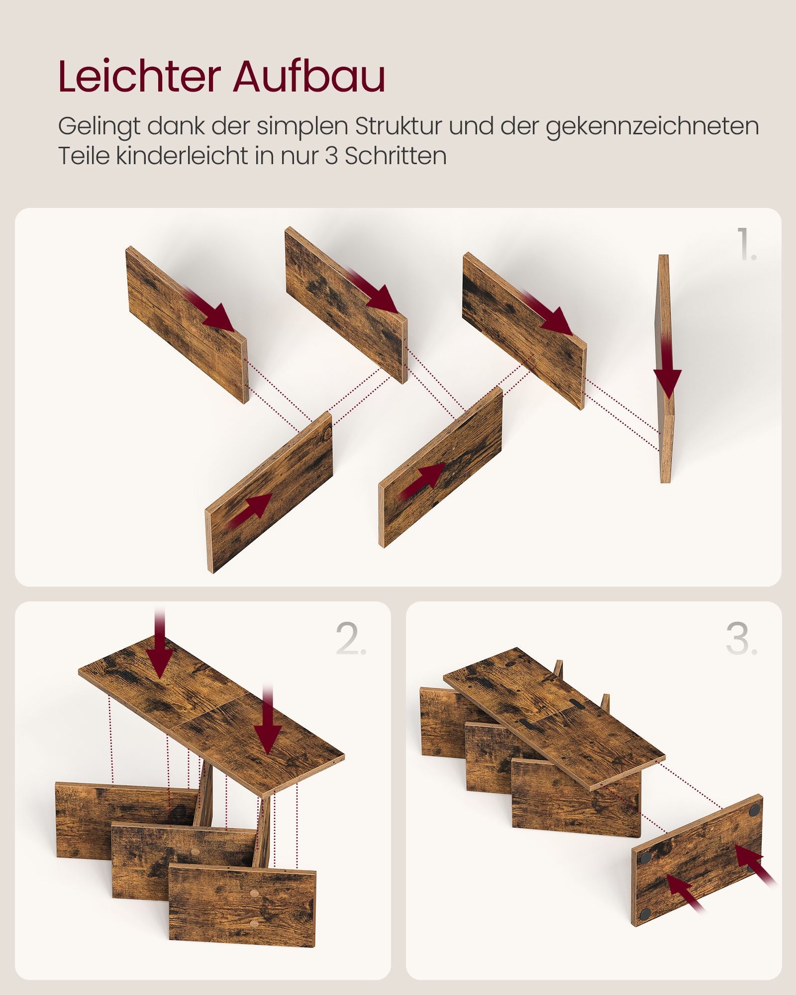 Bücherregal Baumform platzsparend vintagebraun