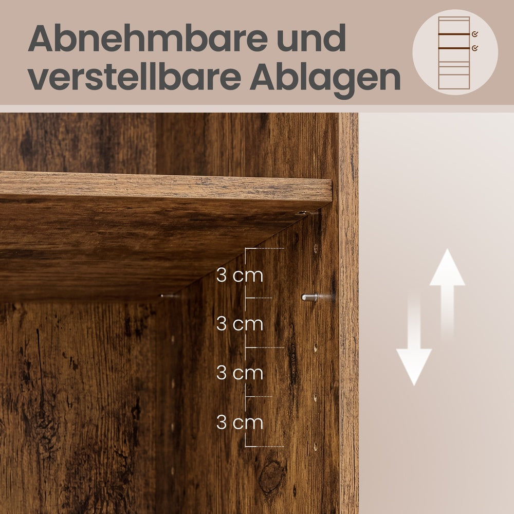 Kinderregal mit 5 Fächern, Montessori-Spielzeugregal, 30 x 112,2 x 65 cm, Weiß