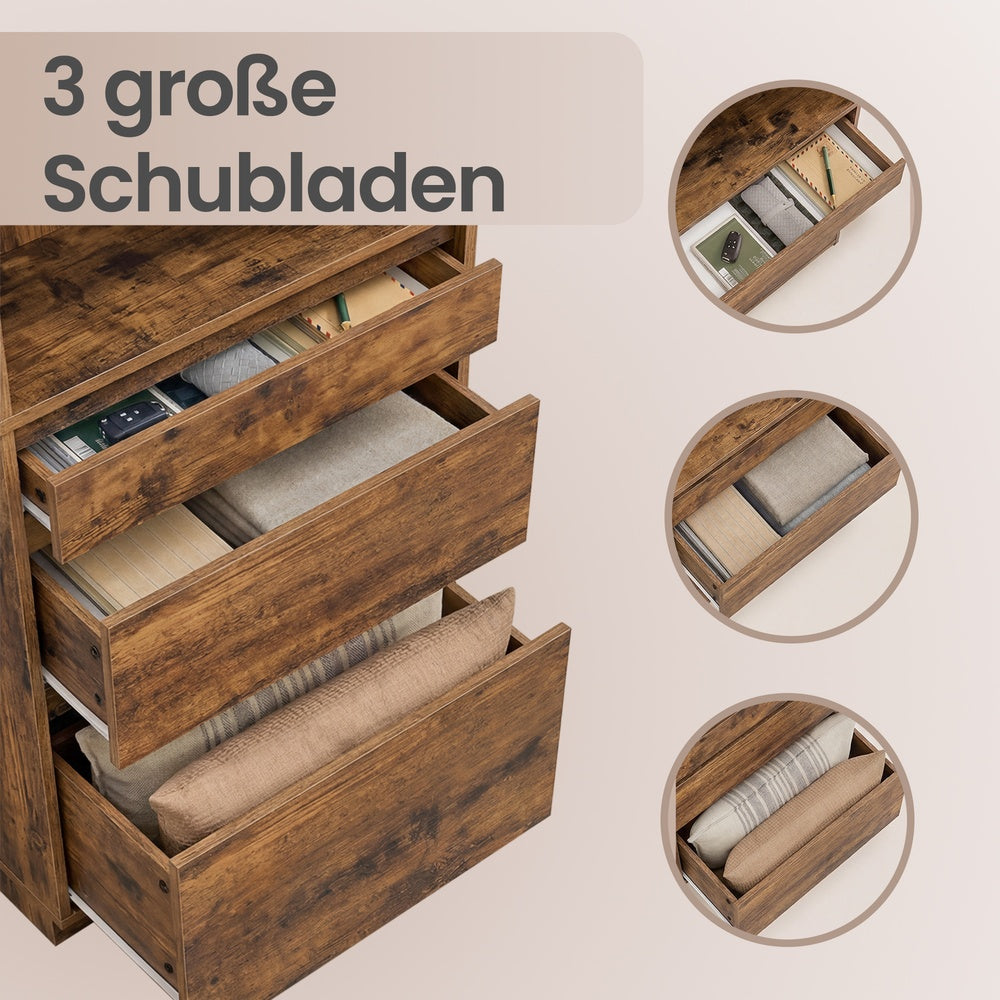 Kinderregal mit 5 Fächern, Montessori-Spielzeugregal, 30 x 112,2 x 65 cm, Weiß