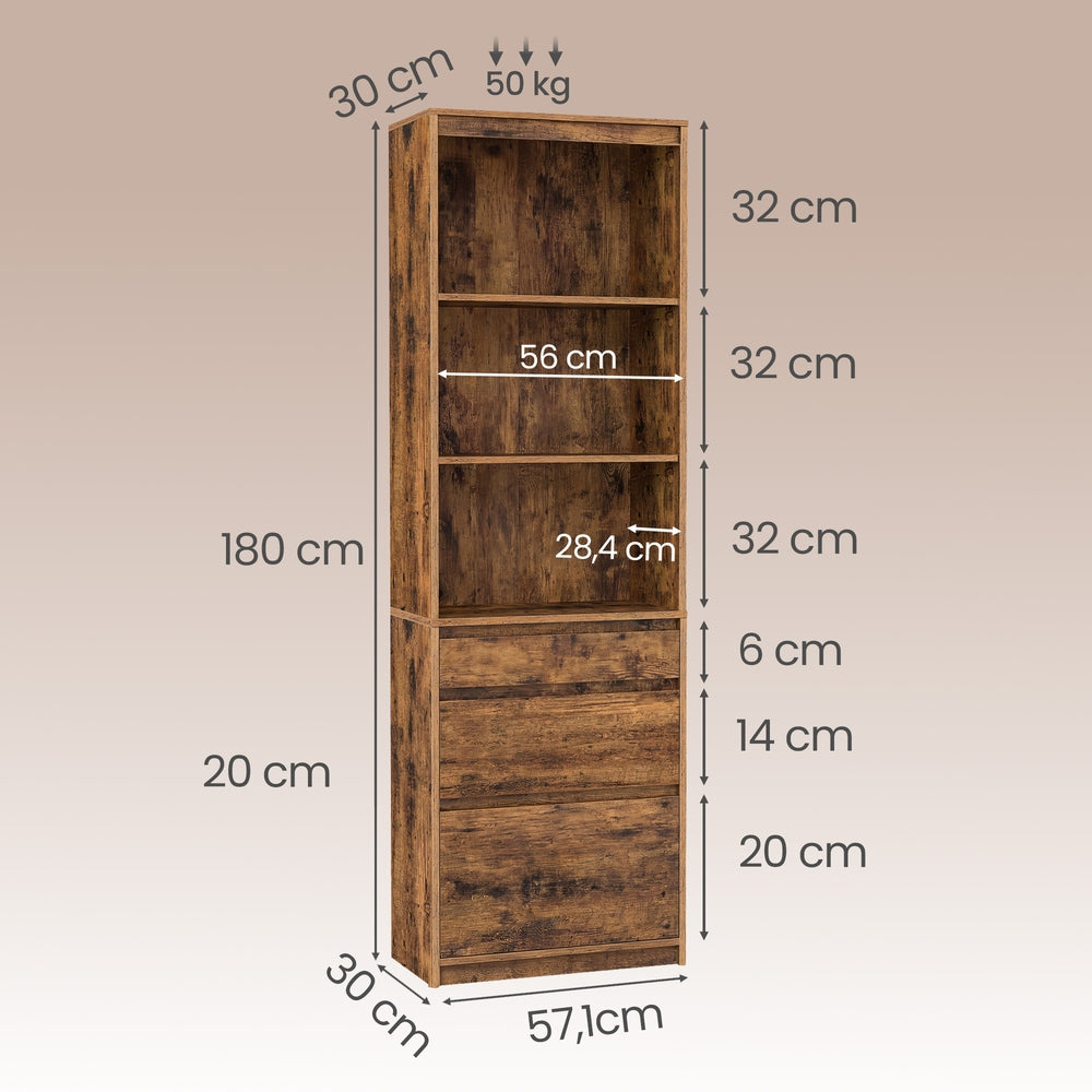 Kinderregal mit 5 Fächern, Montessori-Spielzeugregal, 30 x 112,2 x 65 cm, Weiß
