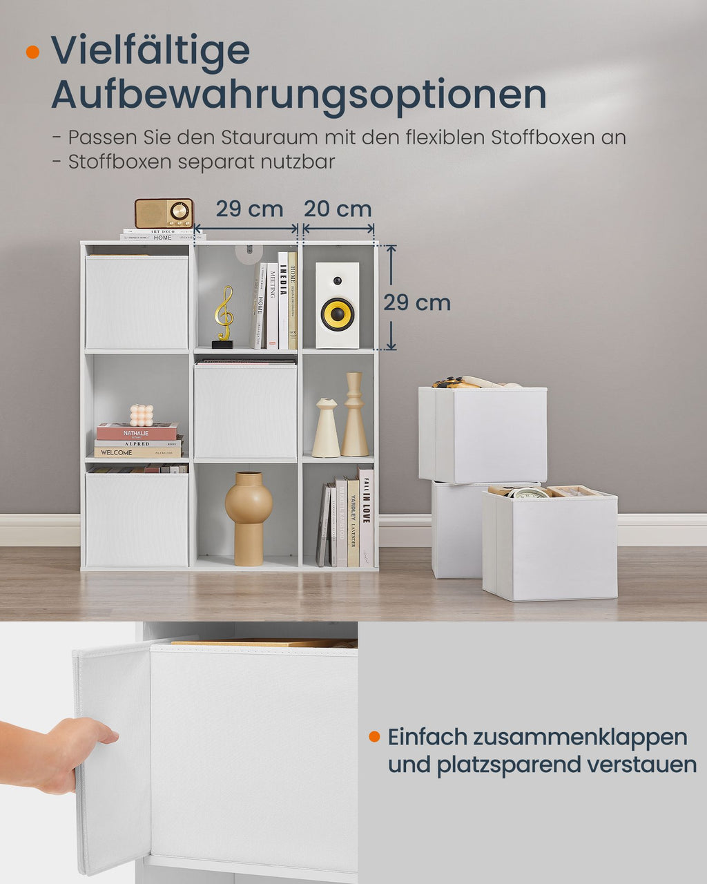 Bücherregal mit 9 Fächern 27 x 83 x 91,8 cm schneeweiß