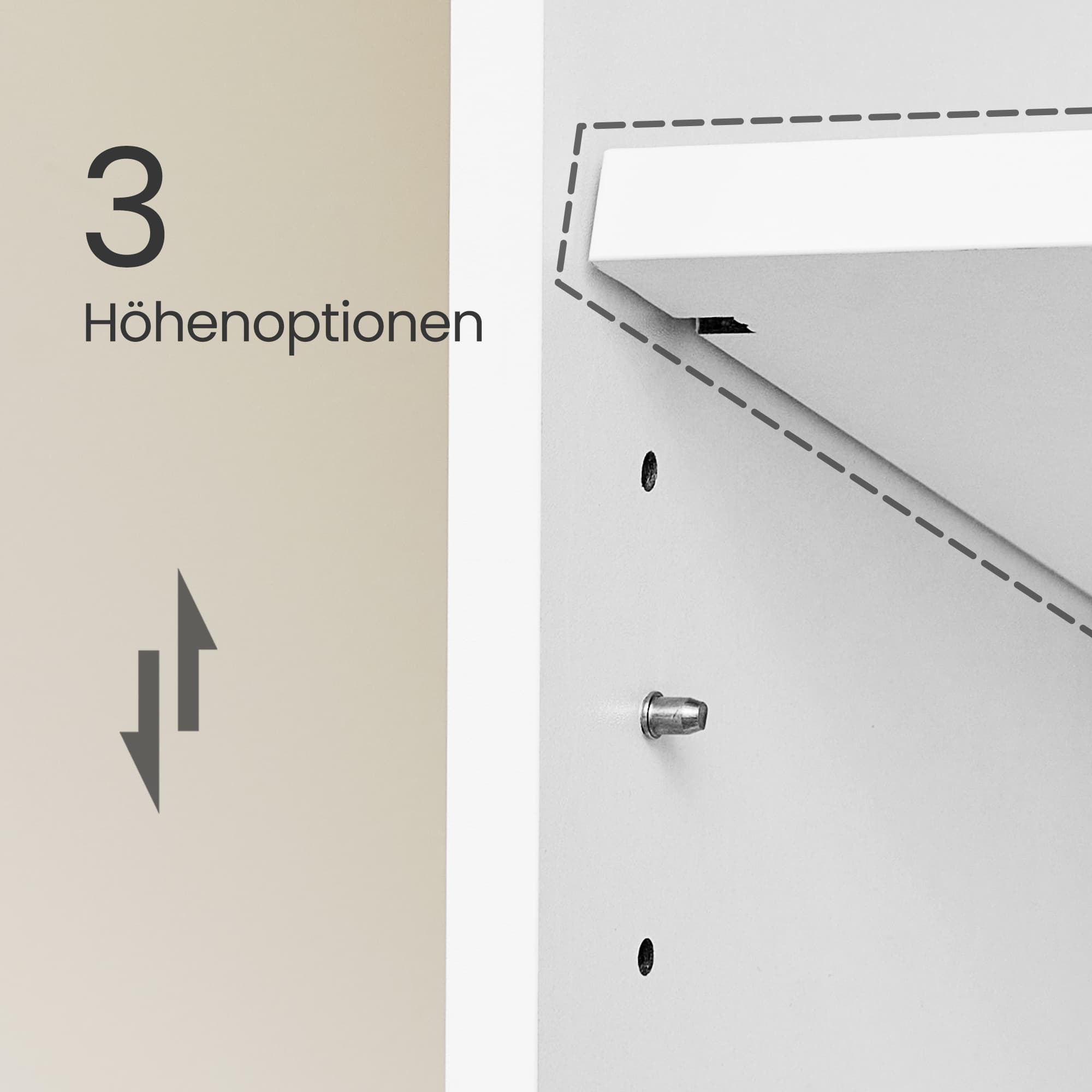 CUSTOS Kollektion Regal mit 6 Ebenen wolkenweiß