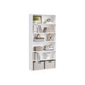Bücherregal mit 6 offenen Fächern 24 x 80 x 160,7 cm wolkenweiß