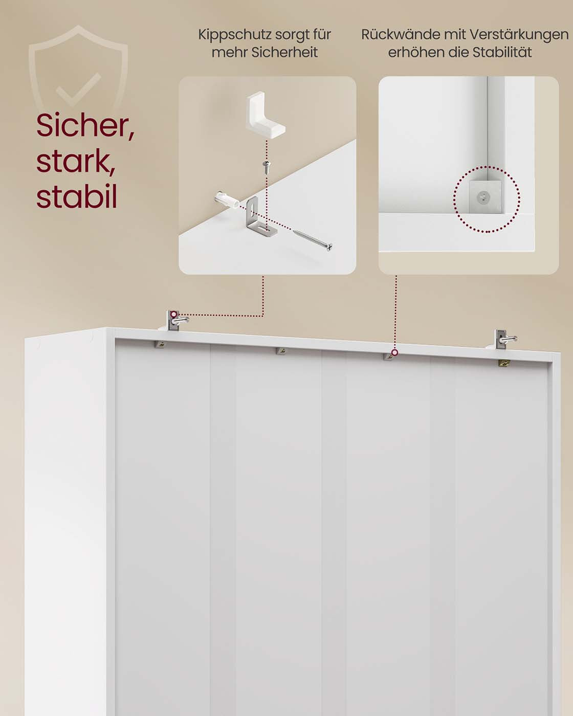 Bücherregal mit 6 offenen Fächern 24 x 80 x 160,7 cm wolkenweiß