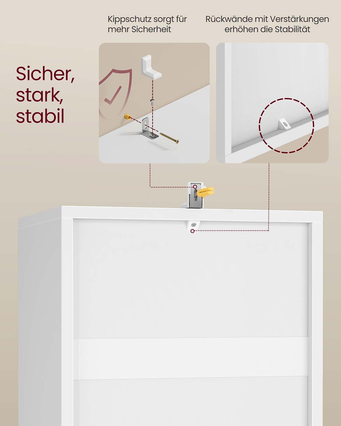 Bücherregal mit 4 Ebenen offenes Aufbewahrungsregal