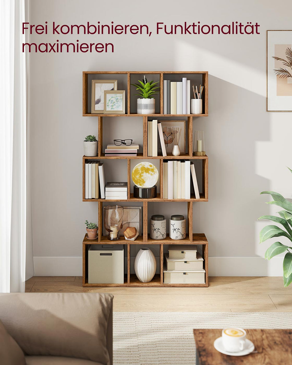 Bücherregal mit fünf offenen Ebenen