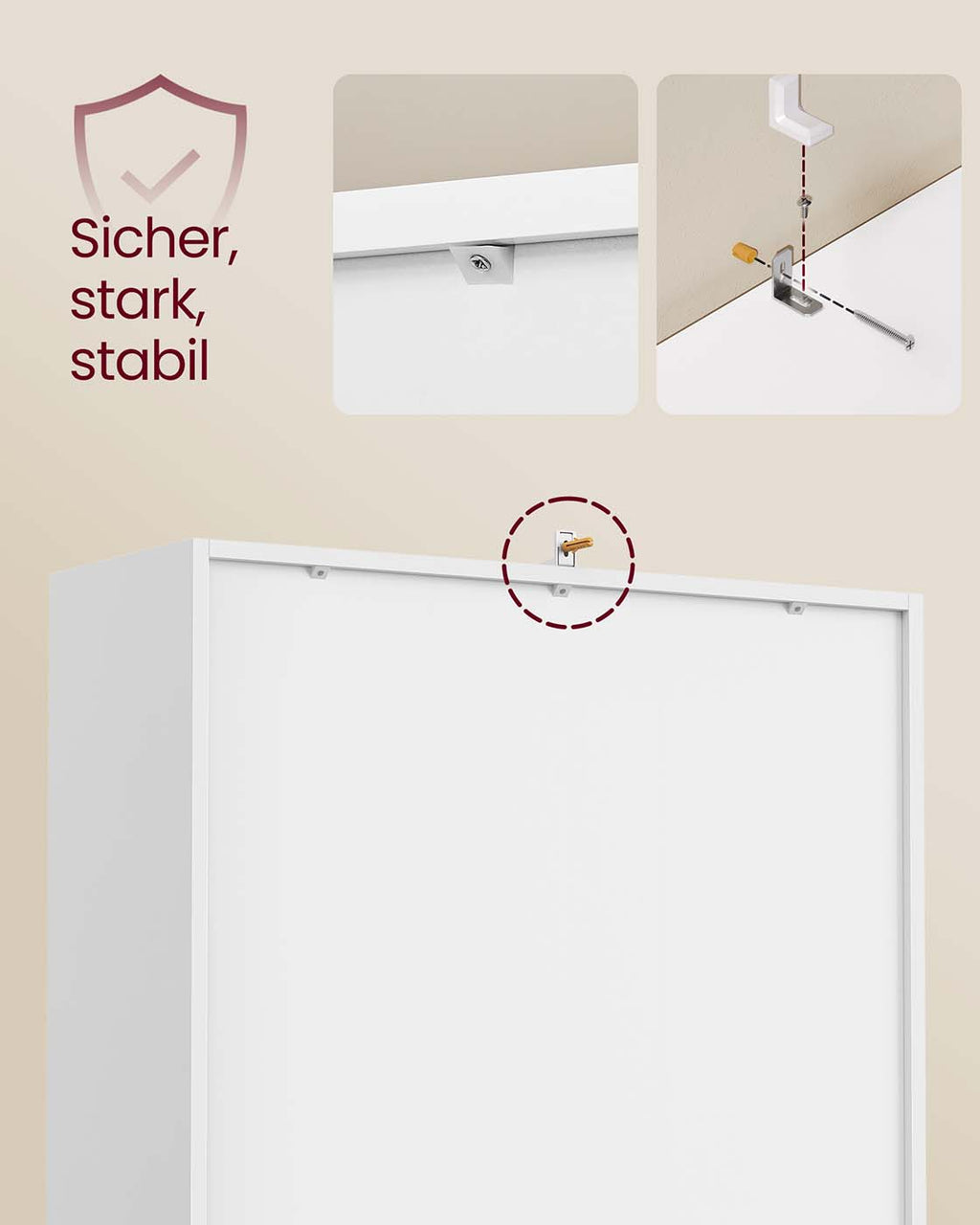 Bücherschrank mit vier Fächern