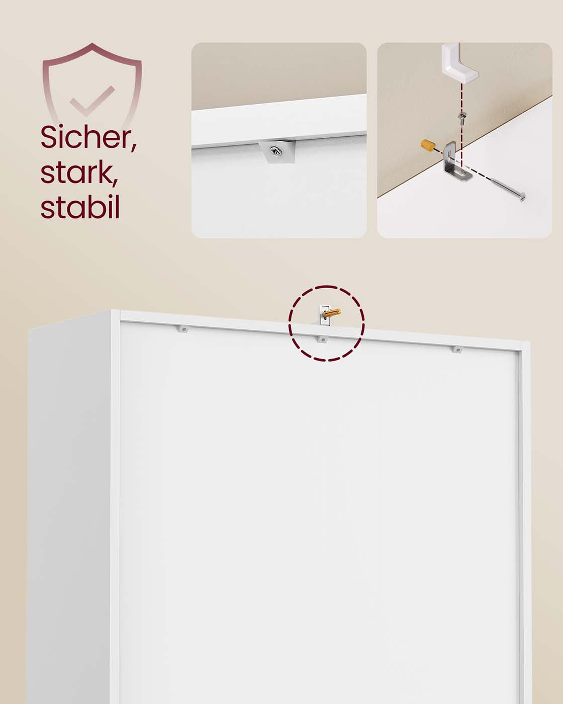 Bücherschrank mit vier Fächern