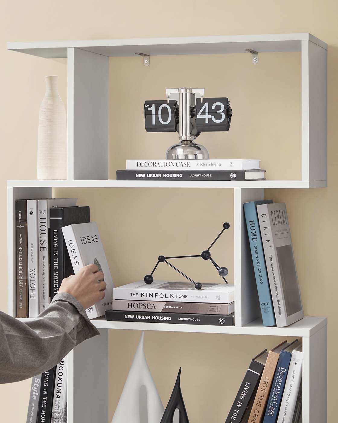 Freistehendes Bücherregal mit 6 Ebenen