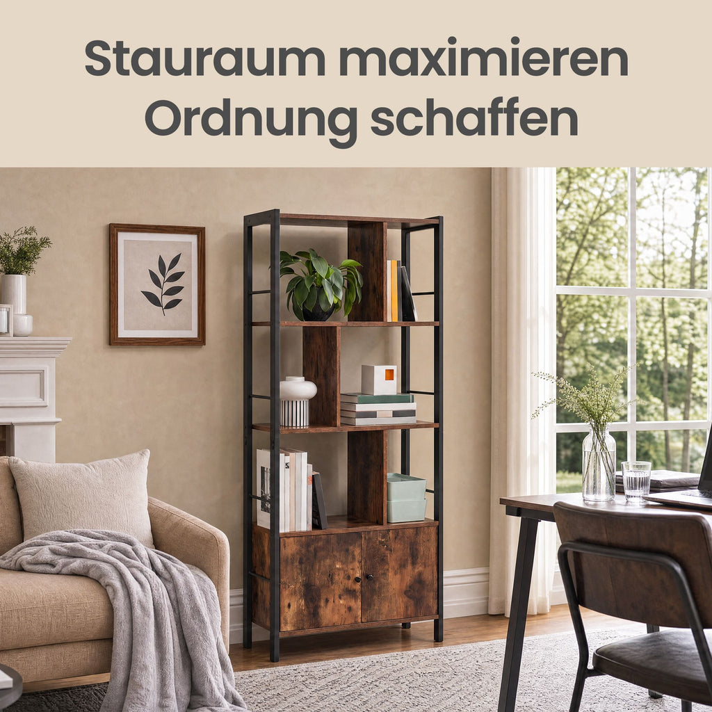 Bücherregal mit 4 Regalebenen