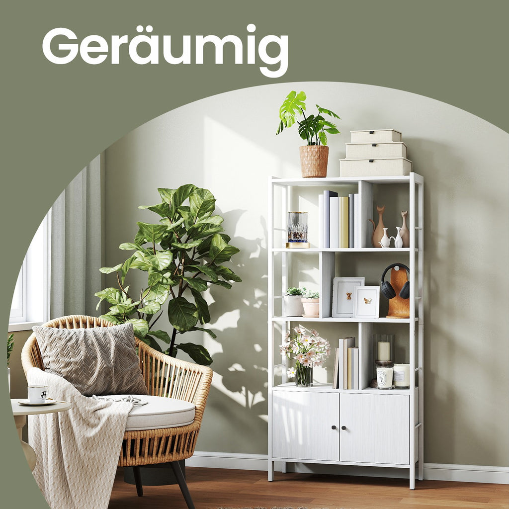 Bücherregal mit 4 offenen Regalebenen modern