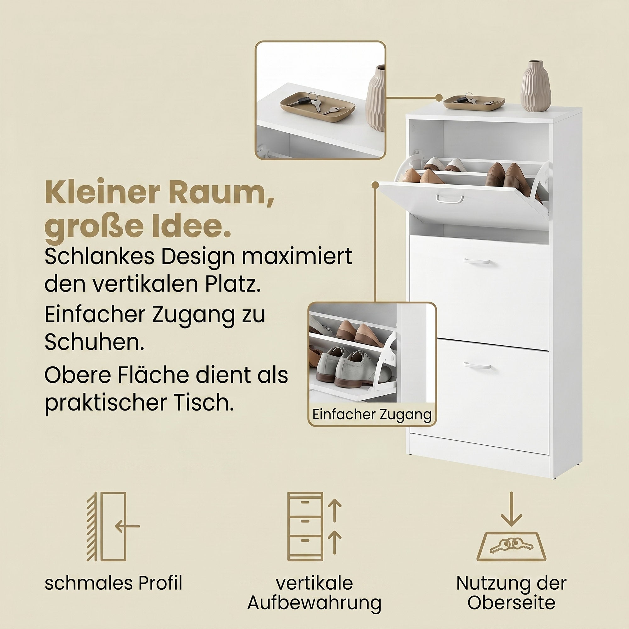 Schuhschrank, Schuhregal, Schuhkipper