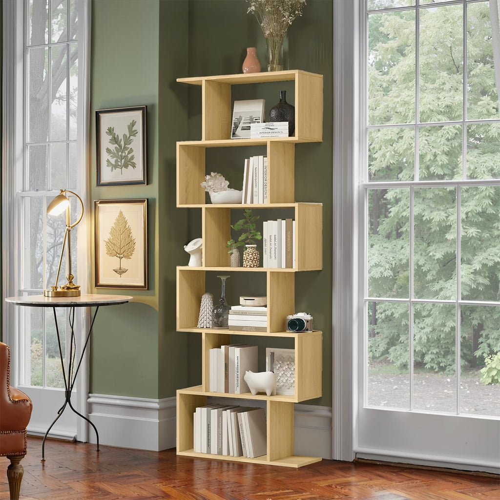6 stufiges Bücherregal, Standregal freistehend, Büroregal zur Präsentation