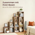 Bücherregal mit 10 Fächern, Stufenregal, Ordnungssystem für Deko