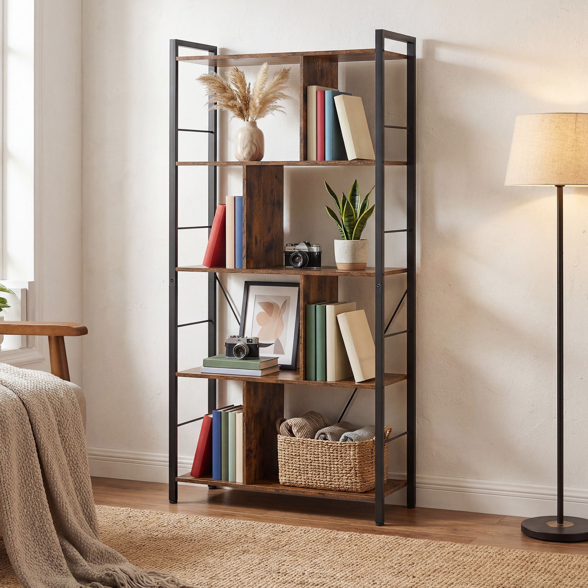5 stufiges Regal, Bücherregal, Standregal