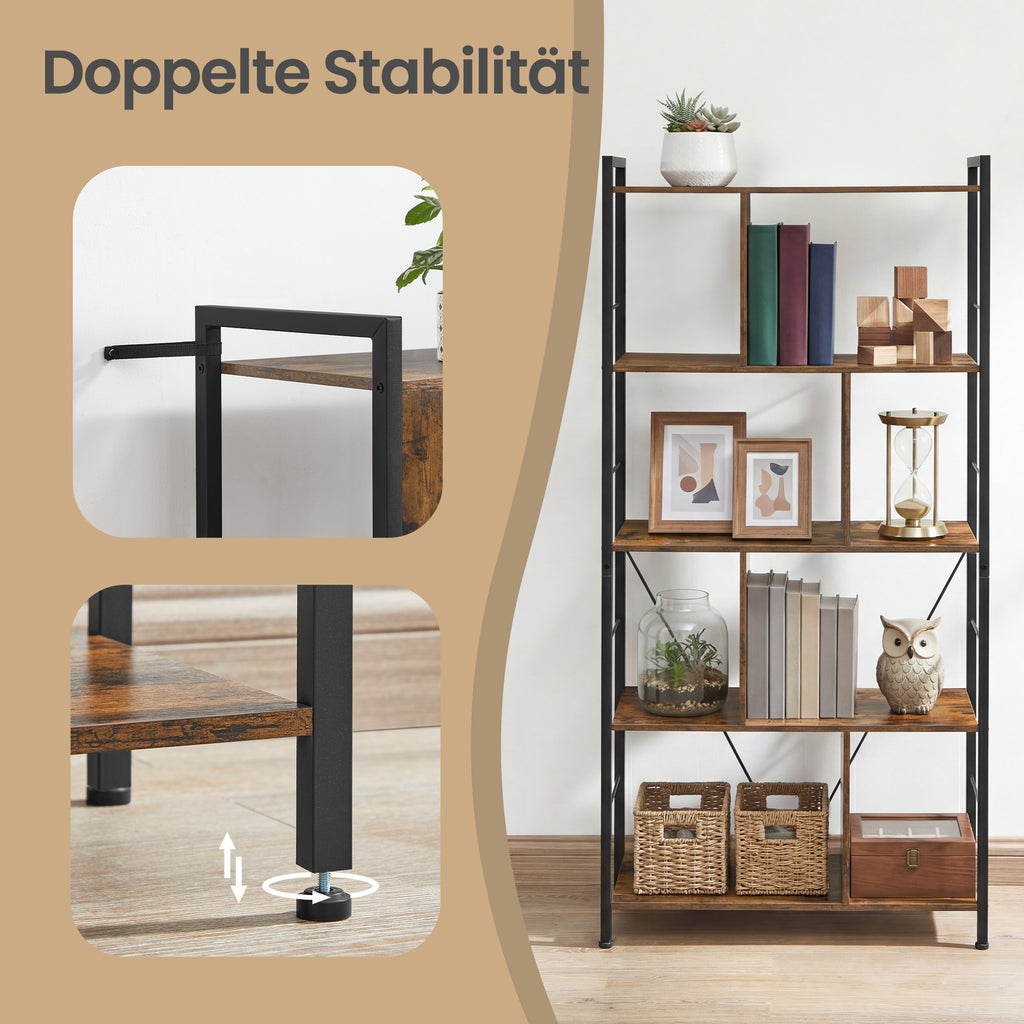 5 stufiges Regal, Bücherregal, Standregal