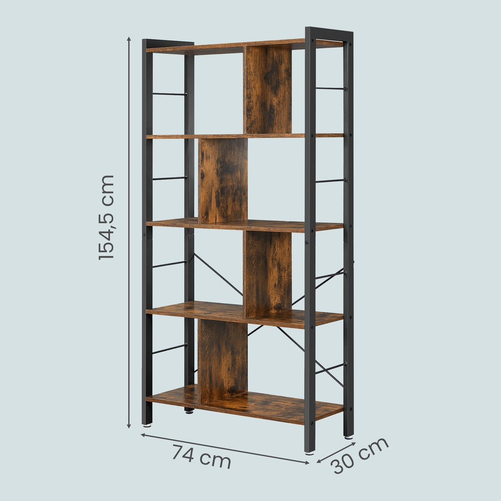 5 stufiges Bücherregal, Regal, Standregal