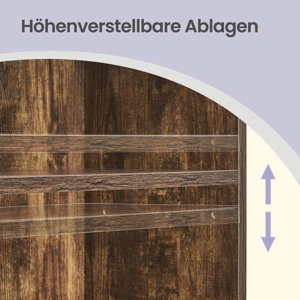 6 stufiges Bücherregal, Standregal im skandinavischen Stil, für Wohnzimmer