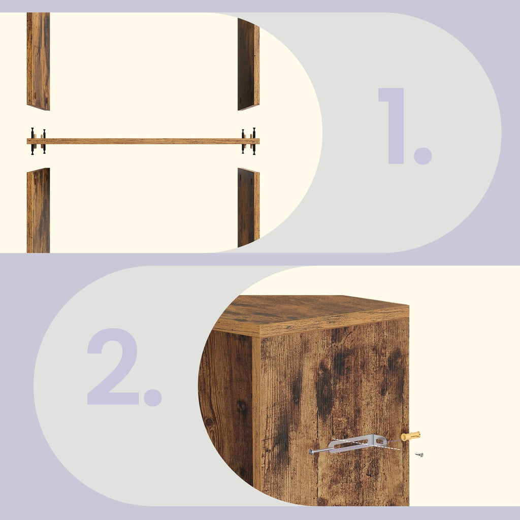 6 stufiges Bücherregal, Standregal im skandinavischen Stil, für Wohnzimmer
