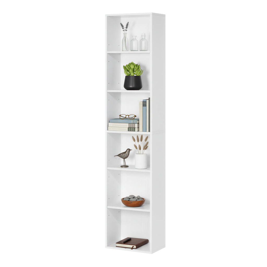 6 stufiges Bücherregal, Standregal im skandinavischen Stil, für Wohnzimmer