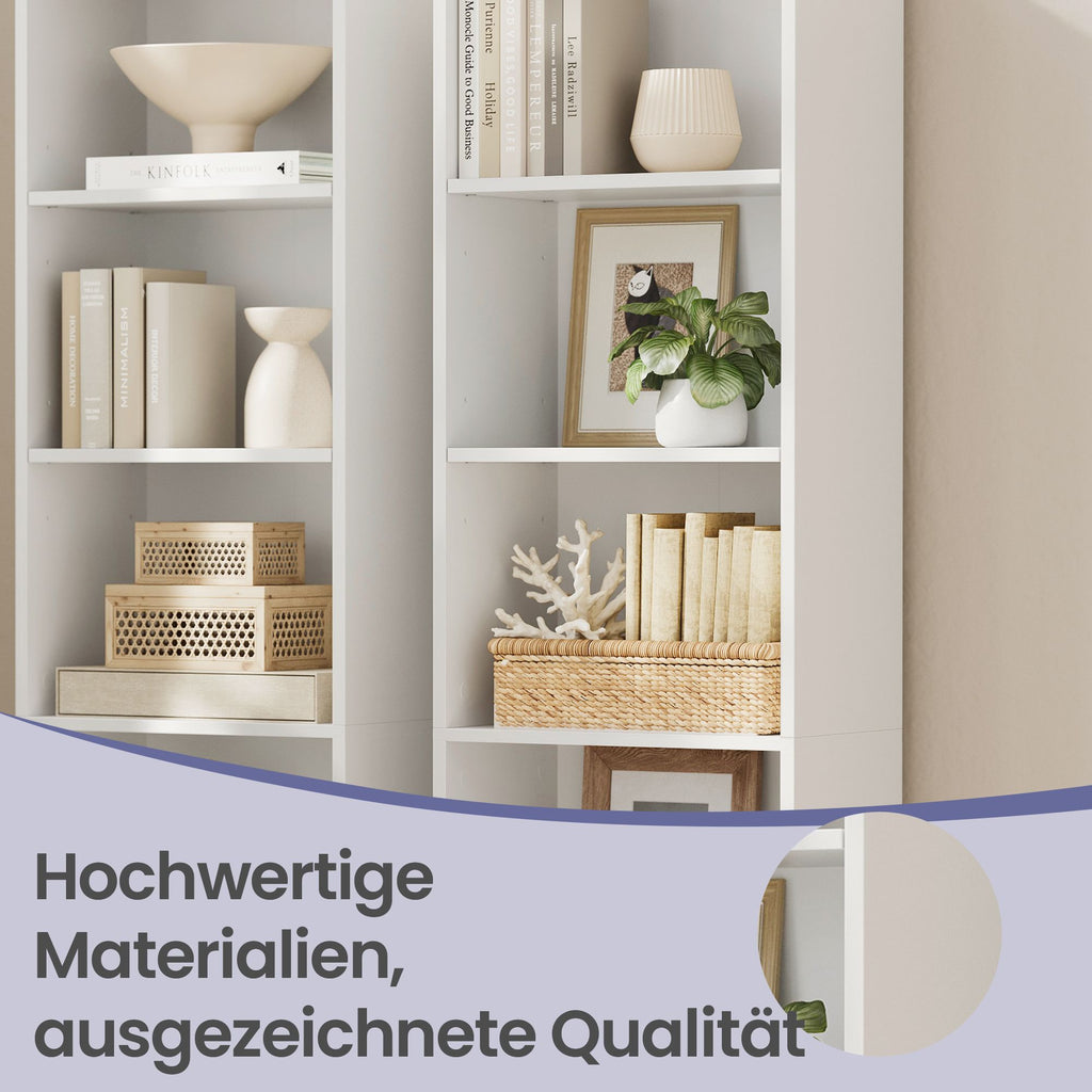 6 stufiges Bücherregal, Standregal im skandinavischen Stil, für Wohnzimmer